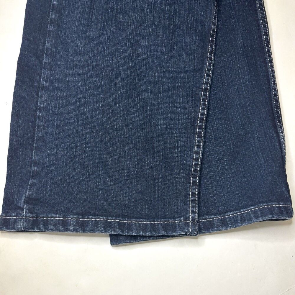 Levis 505 Regular Fit Straight Leg Men's 38x30 Dark Wash Denim Blue Jeans Zip - Picture 5 of 9